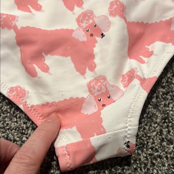Pink Poodle Print Swimsuit - Picture 3 of 4